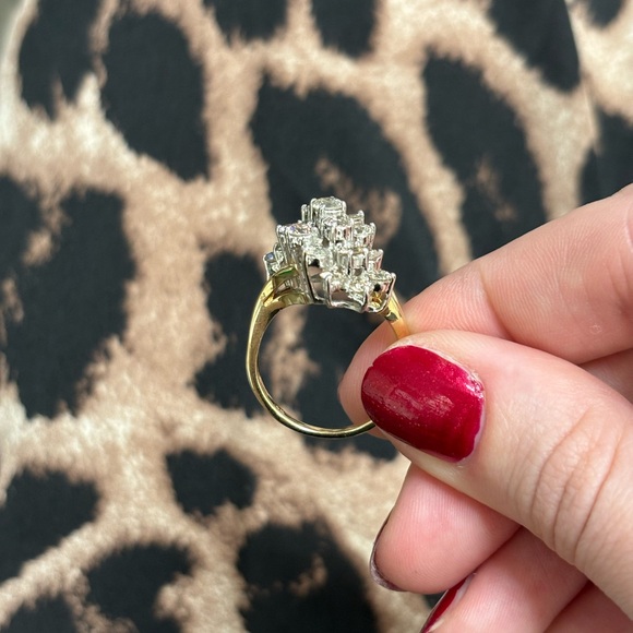 14kt yellow and white gold diamond ring 2.75ct - Picture 5 of 6